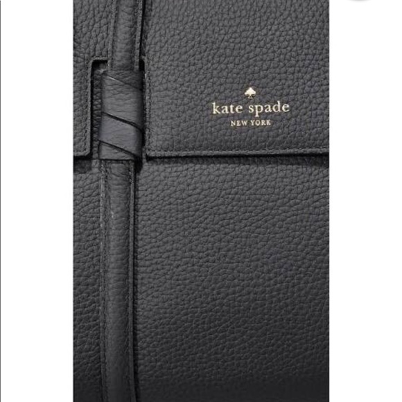 Kate Spade purse. Blk leather. Top zip closure.